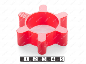 Вставка упругой муфты 67*38*21, Código de product 33-01-1910, Poliuretano, PU54/M92/красный, Imagen №1