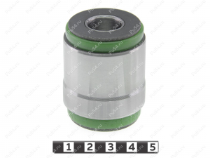 Buje del brazo de resorte inferior de la suspensión trasera a la carrocería, presionado, Código de product 7-06-1821, Poliuretano, PU54/M80/verde, Imagen №1