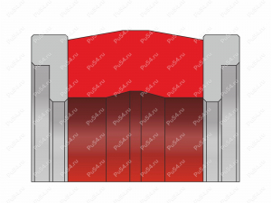 Уплотнение поршня 120x116x106x22.4/32.8 аналог K17-P, K17-R, QP17-P, Código de product 70-08-966102, Poliuretano, PA+PU95*E, Imagen №1