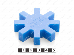 Вставка упругой муфты D64 x d36 x H15, Código de product 33-01-2015, Poliuretano, PU54/M87/синий, Imagen №1