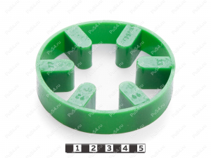 Вставка упругой муфты D90 x d40 x H19, Código de product 33-99-9277, Poliuretano, PU54/M80/зеленый, Imagen №1