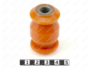 Upper and lower arms silent block, rear suspension, pressed-in, Código de product 55-06-015, Poliuretano, PU54/M72/оранжевый, Imagen №1