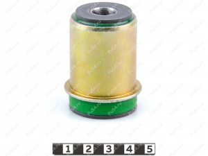 Buje del brazo transversal superior exterior, suspensión trasero, Código de product 22-06-0091, Poliuretano, PU54/M80/verde, Imagen №1