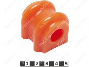 Stabilizer bushing, front/rear suspension, ID = 18 mm, Código de product 12-01-138, Poliuretano, PU54/M71/naranja, Imagen №1
