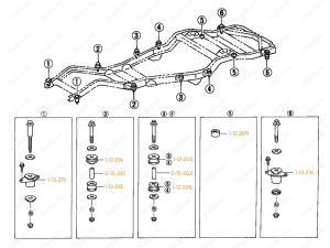 Soportes carrocerías conjunto Toyota Land Cruiser 80, Código de product 1-21-703, Poliuretano, Imagen №3