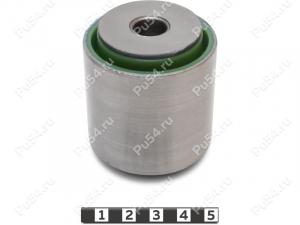 Trailing arm silent block, rear suspension, body, press-fitted, Código de product 3-06-9511, Poliuretano, PU54/M80/verde, Imagen №1