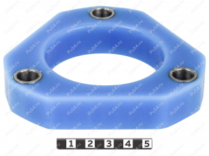 Front shock absorber strut spacer, 20 mm, Código de product 4-12-0282, Poliuretano, PU54/M87/azul, Imagen №1