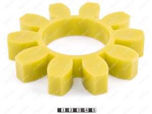 Piñón de acoplamiento elástico 200*100*34 (10 vigas), Código de product 33-01-1155, Poliuretano, PU54/M95/amarillo, Imagen №3