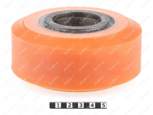 Wheel D 125 x d 50 x H 57 (restoration), Código de product 333-01-946, Poliuretano, PU54/M72/оранжевый, Imagen №1