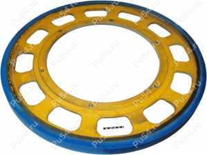 Escalator handrail drive wheel (restoration), Código de product 333-01-814, Poliuretano, PU54/M87/azul, Imagen №1