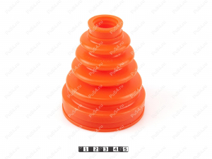 CV-joint dust boot (inner), Código de product 1-05-163, Poliuretano, PU54/E72/rojo, Imagen №1