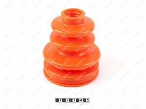 CV-joint dust boot, Código de product 1-05-413, Poliuretano, PU54/E72/rojo, Imagen №1