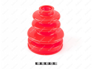 CV-joint dust boot, Código de product 1-05-413, Poliuretano, PU54/E72/rojo, Imagen №2