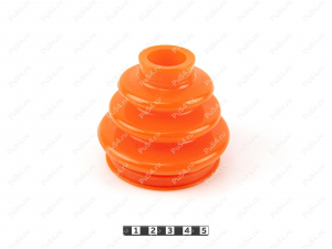 CV-joint dust boot (outer), rear suspension, Código de product 12-05-001, Poliuretano, PU54/M71/naranja, Imagen №2
