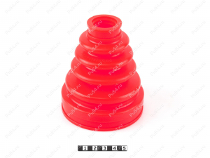 CV-joint dust boot (inner), Código de product 1-05-163, Poliuretano, PU54/E72/rojo, Imagen №3