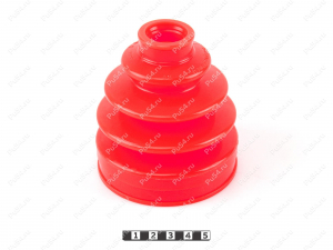 CV-joint dust boot (outer), Código de product 1-05-148, Poliuretano, PU54/E72/rojo, Imagen №1