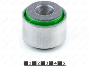 Trailing arm silent block, rear suspension, pressed-in, Código de product 16-06-1291, Poliuretano, PU54/M80/verde, Imagen №1
