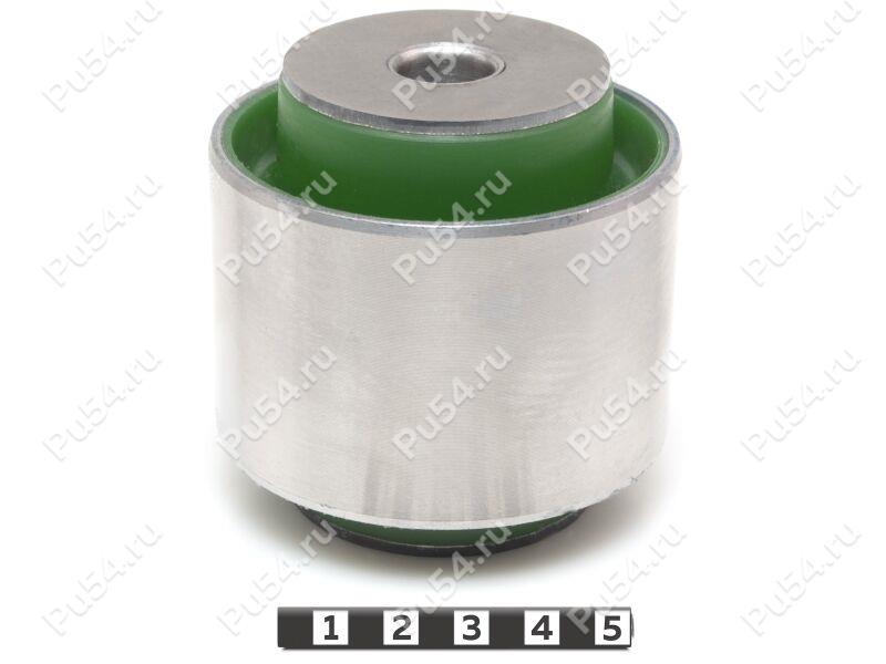 Trailing arm silent block, rear suspension, body, pressed-in, Código de product 12-06-20861, Poliuretano, PU54/M80/verde, Imagen №1