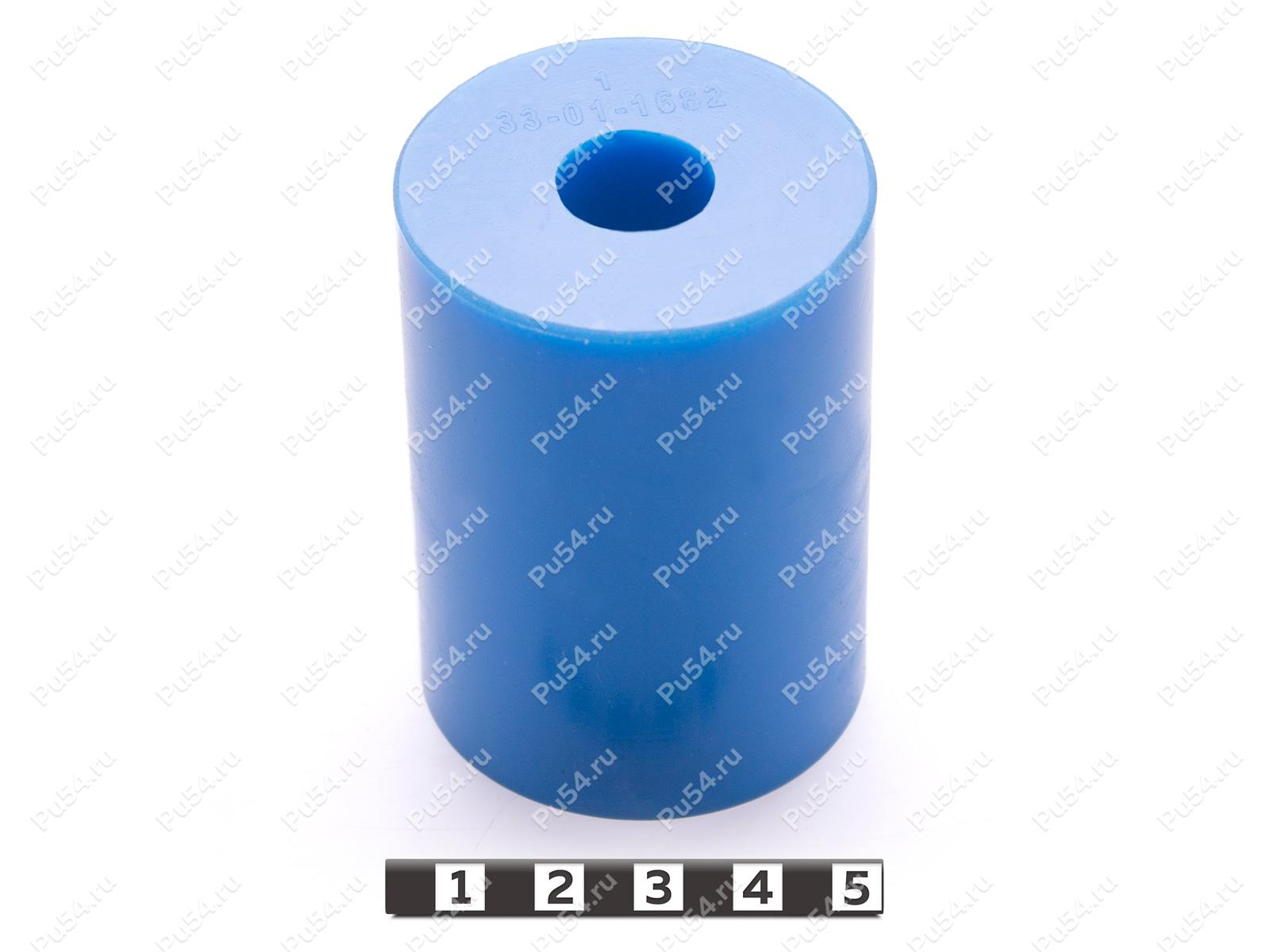 Ролик D50 x d 16.8 x H 70, Código de product 33-01-1682, Poliuretano, PU54/M87/синий, Imagen №1