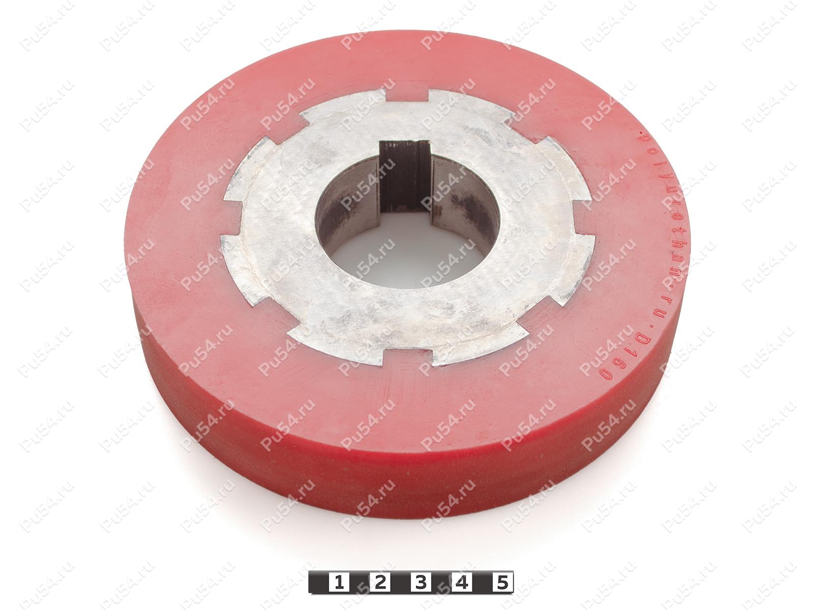 Ролик опорный D 150 x d 100 x h 30 (восстановление), Código de product 333-01-1070, Poliuretano, PU54/K65/красный, Imagen №1