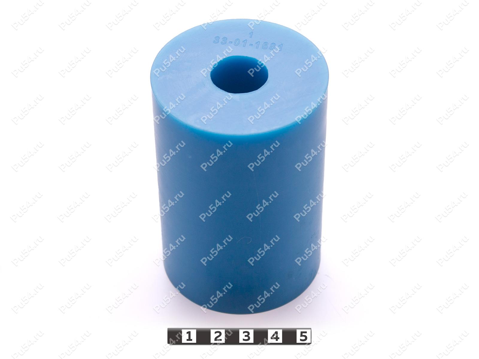 Ролик D60 x d 19.8 x H 90, Código de product 33-01-1681, Poliuretano, PU54/M87/синий, Imagen №1