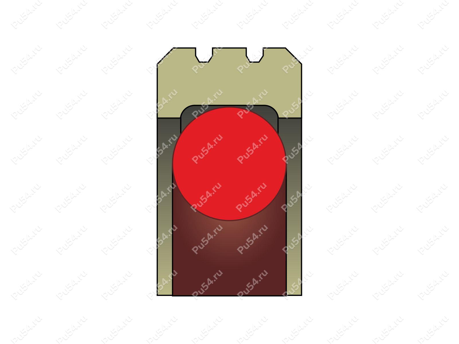 Уплотнение поршня K08-D 34*45*4, Código de product 33-78-361, Poliuretano, PU54/M95/желтый + PU54/M87, Imagen №1