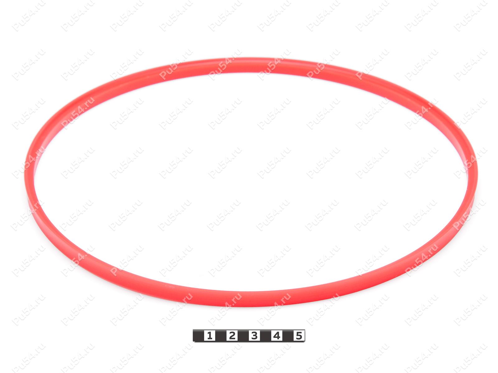 Грязесъемник гильзы ДГ75М1900Г.01.013 (220,4*211*8), Código de product 33-78-420, Poliuretano, PU54/M92/красный, Imagen №1