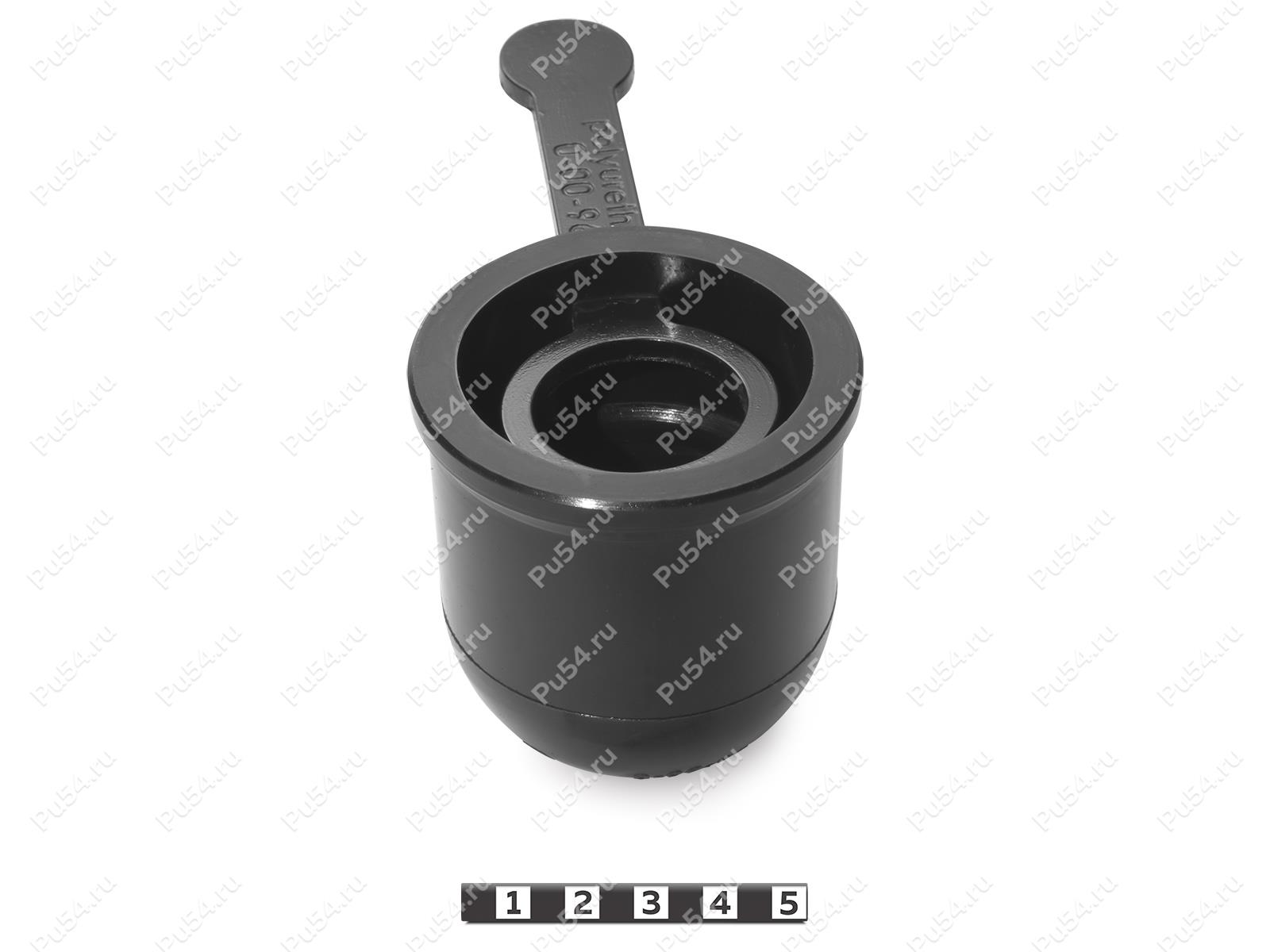 Cubierta de la barra de remolque "bola" con bloqueo, Código de product 0-20-963, Poliuretano, PU54/M71/negro, Imagen №1