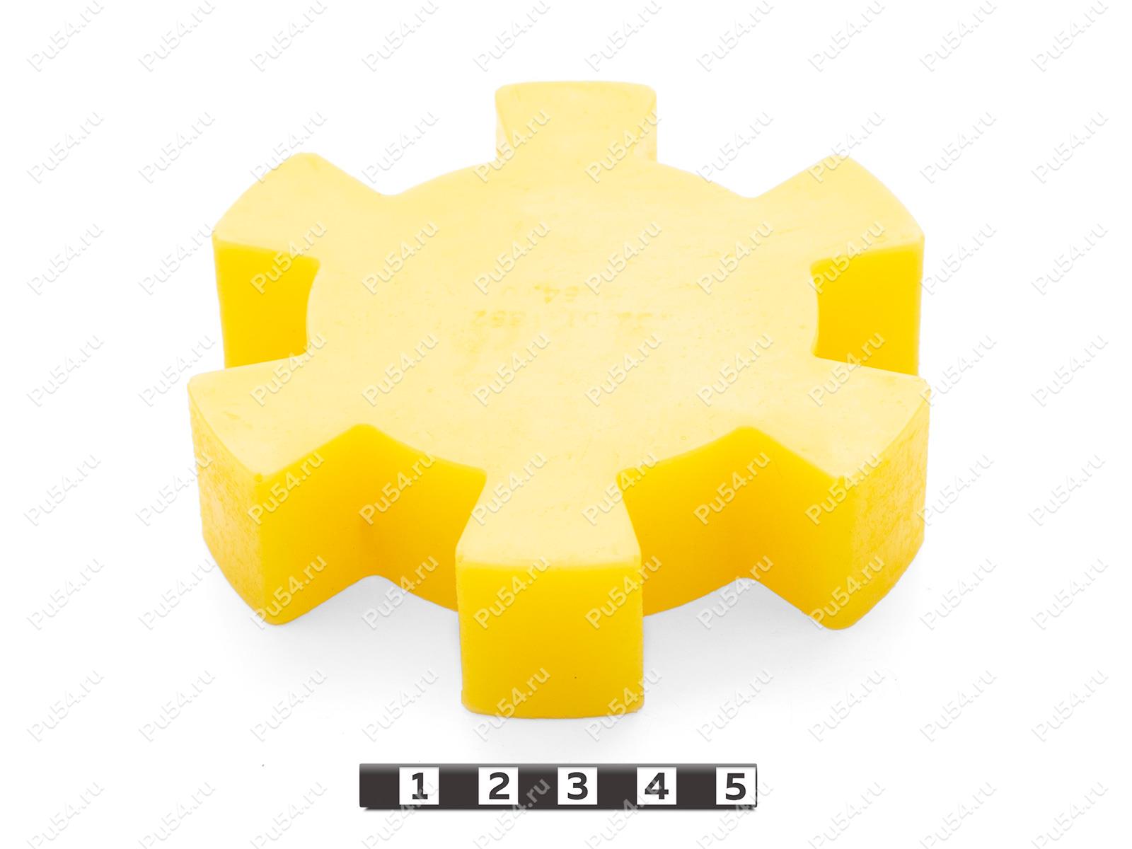 Вставка упругой муфты D105 x H26.5, Código de product 33-01-1852, Poliuretano, PU54/M95/желтый, Imagen №1