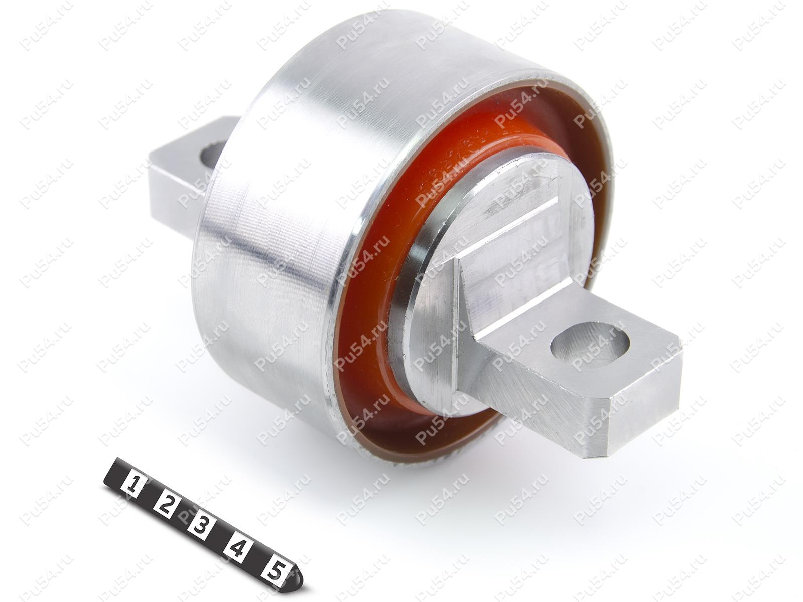 Right trailing arm silent block, rear suspension (sectional), Código de product 16-26-144, Poliuretano, PU54/M72/оранжевый, Imagen №1