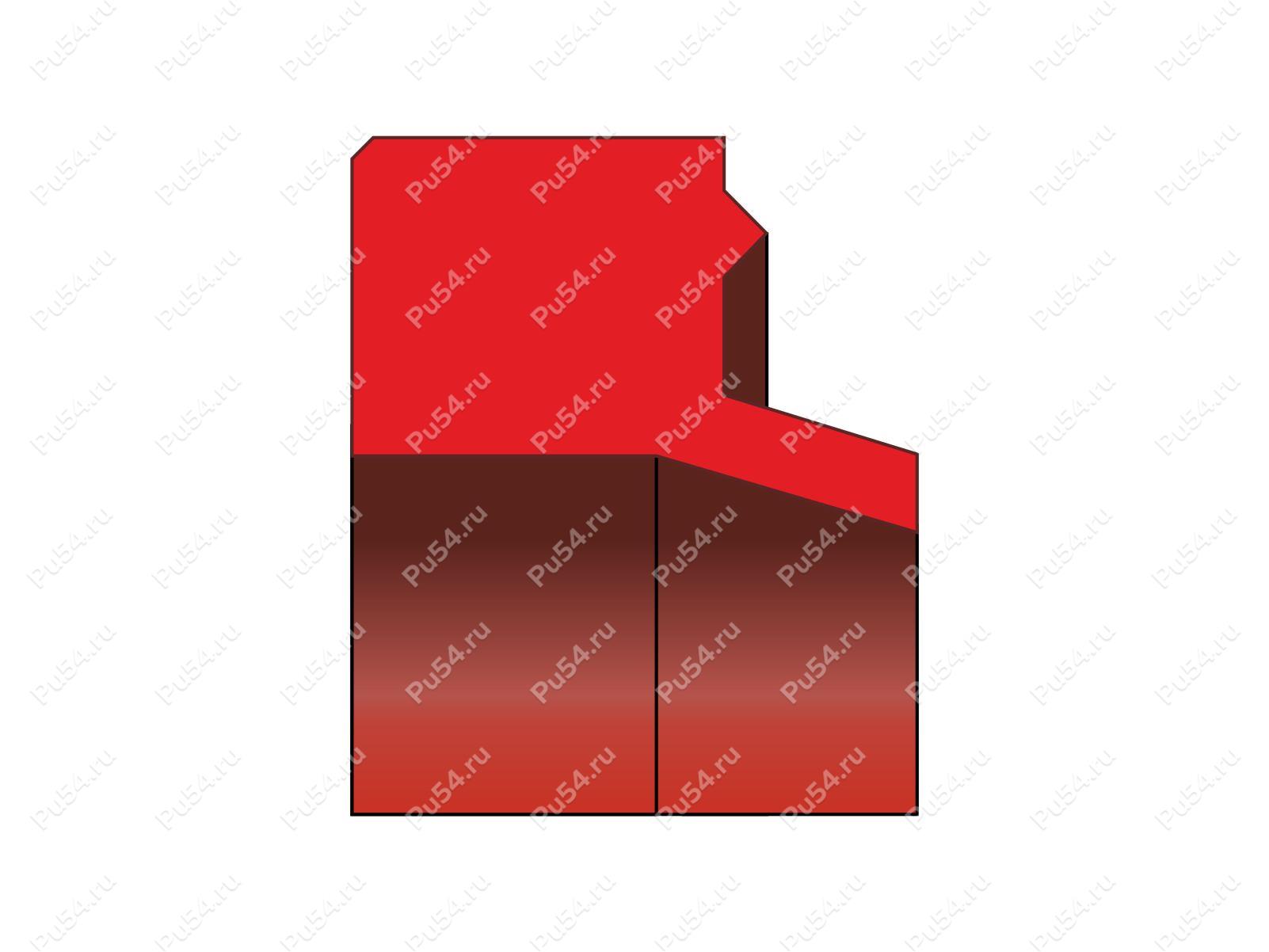 Грязесъемник K606 18х26,6х21x5,3/7 аналог K606-018 KASTAS, Código de product 70-02-001210, Poliuretano, PU54/M92/красный, Imagen №1