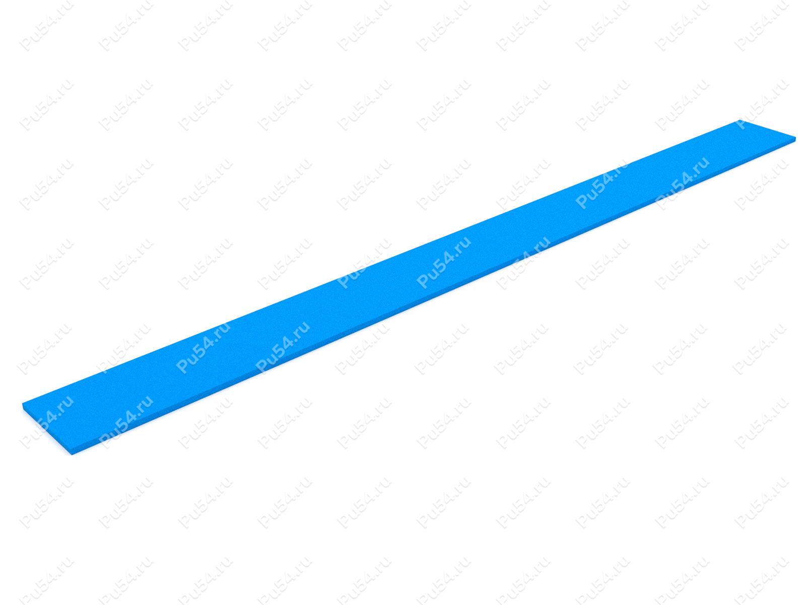 Скребок катка 10*150*1680, Código de product 33-01-1355, Poliuretano, PU54/M87/синий, Imagen №1