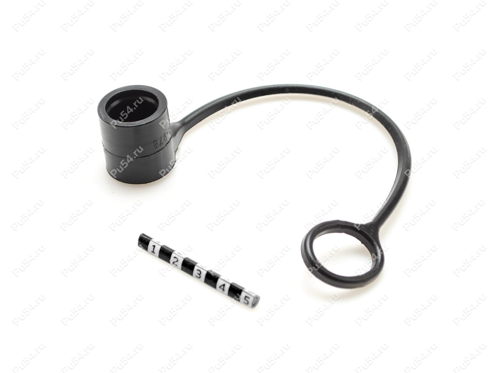 Заглушка БРС D1 20 х D2 22 х H1 19,5 х L 180, Código de product 0-00-978, Poliuretano, PU54/M80/черный, Imagen №1