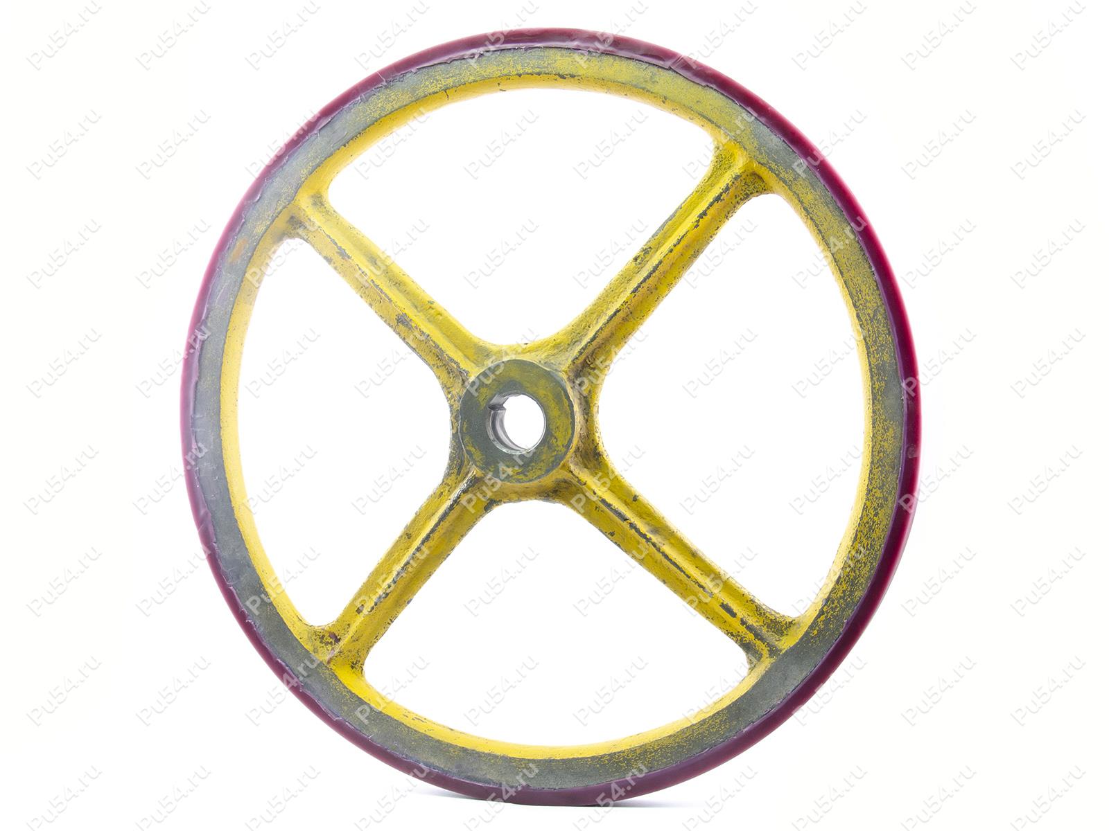 Rueda motriz para accionamiento de pasamanos de escalera mecánica D 630 x p 605 x h 34 (restauración), Código de product 333-01-935, Poliuretano, PU54/K87/púrpura, Imagen №1