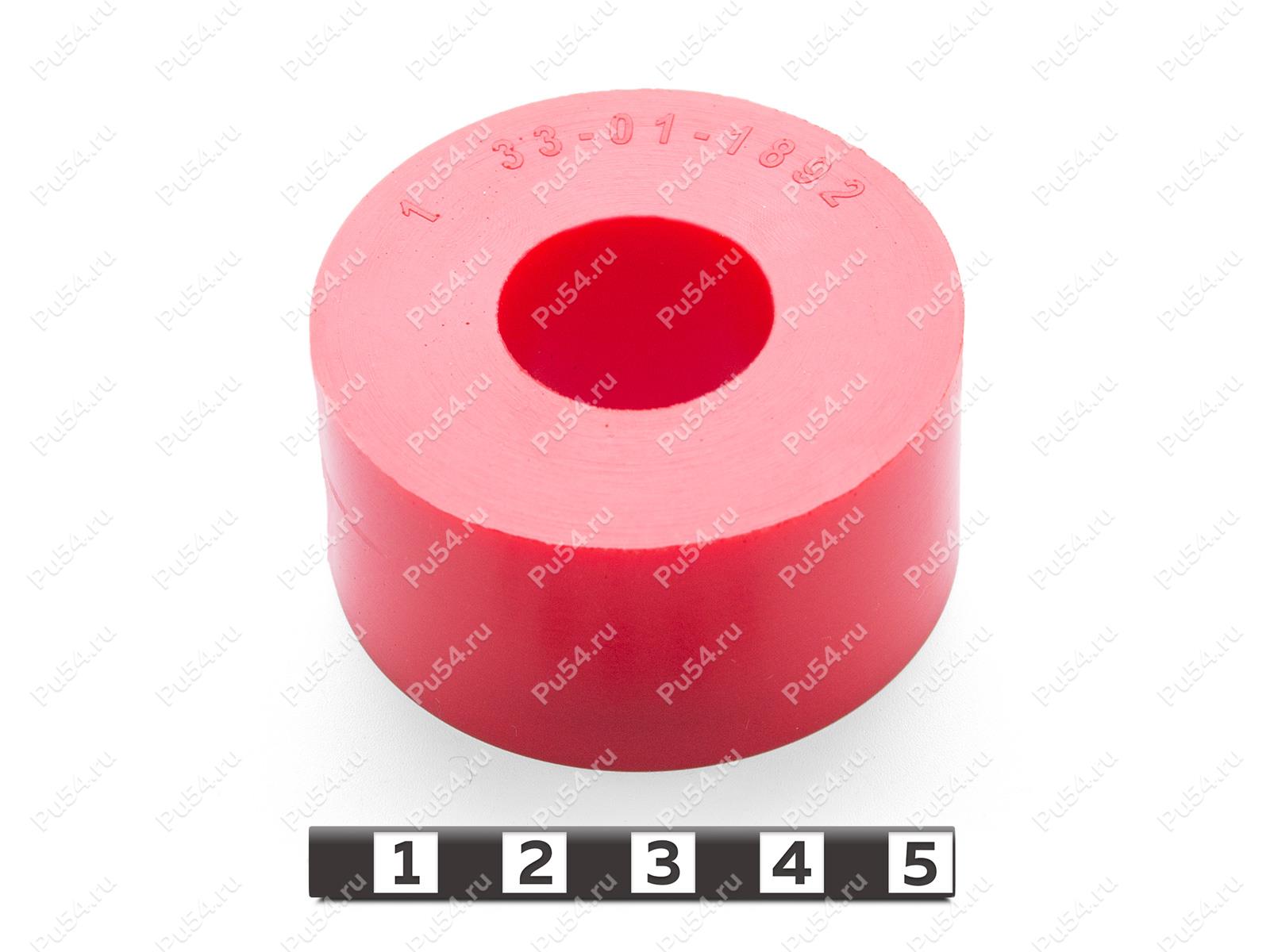 Втулка D52.5 x d22 x H26, Código de product 33-01-1892, Poliuretano, PU54/K65/красный, Imagen №1