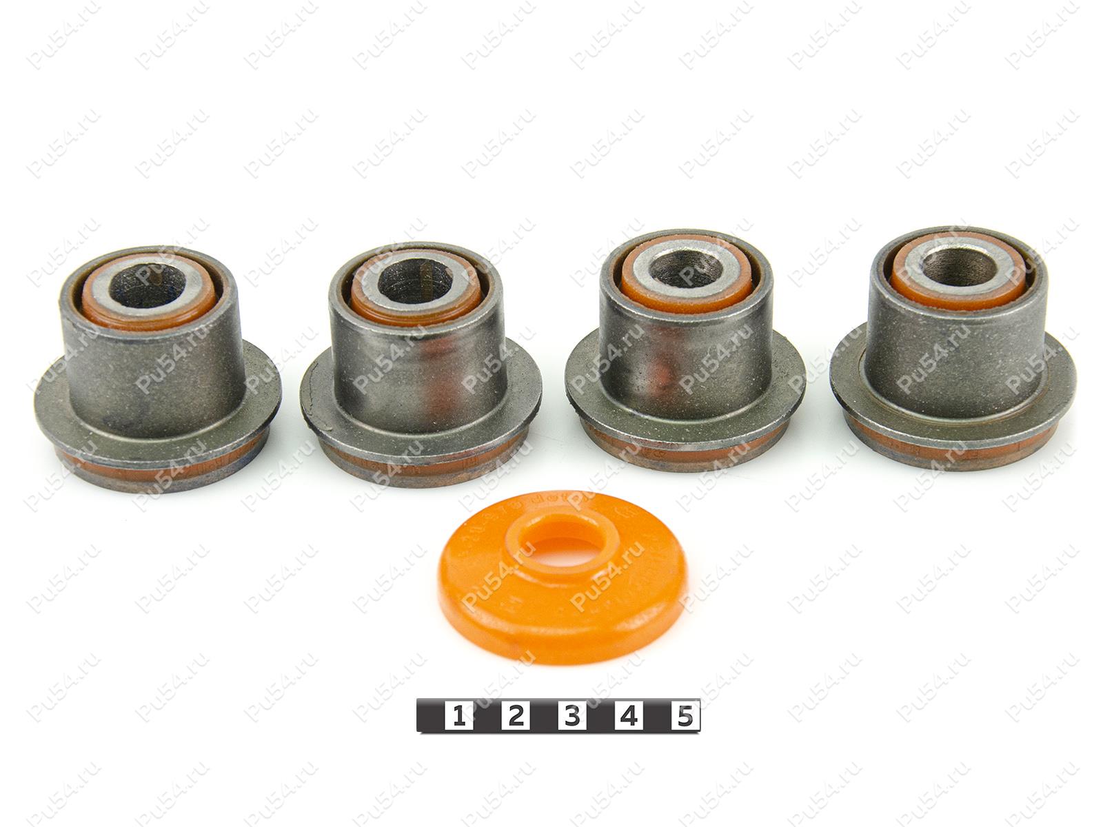 Steering rack silent blocks set (5 pcs), Código de product 1-20-979, Poliuretano, PU54/M72/оранжевый, Imagen №1
