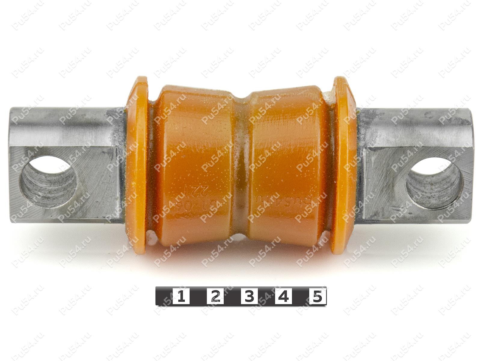 Trailing arm silent block, Código de product 31-06-221, Poliuretano, PU54/M72/оранжевый, Imagen №1