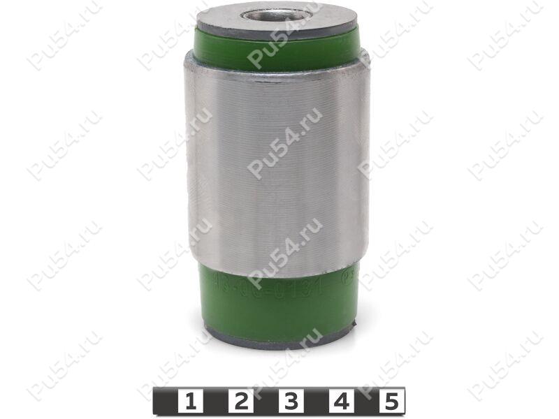 Low control arm silent block, rear suspension (hub), pressed-in, Código de product 13-06-0131, Poliuretano, PU54/M80/verde, Imagen №1