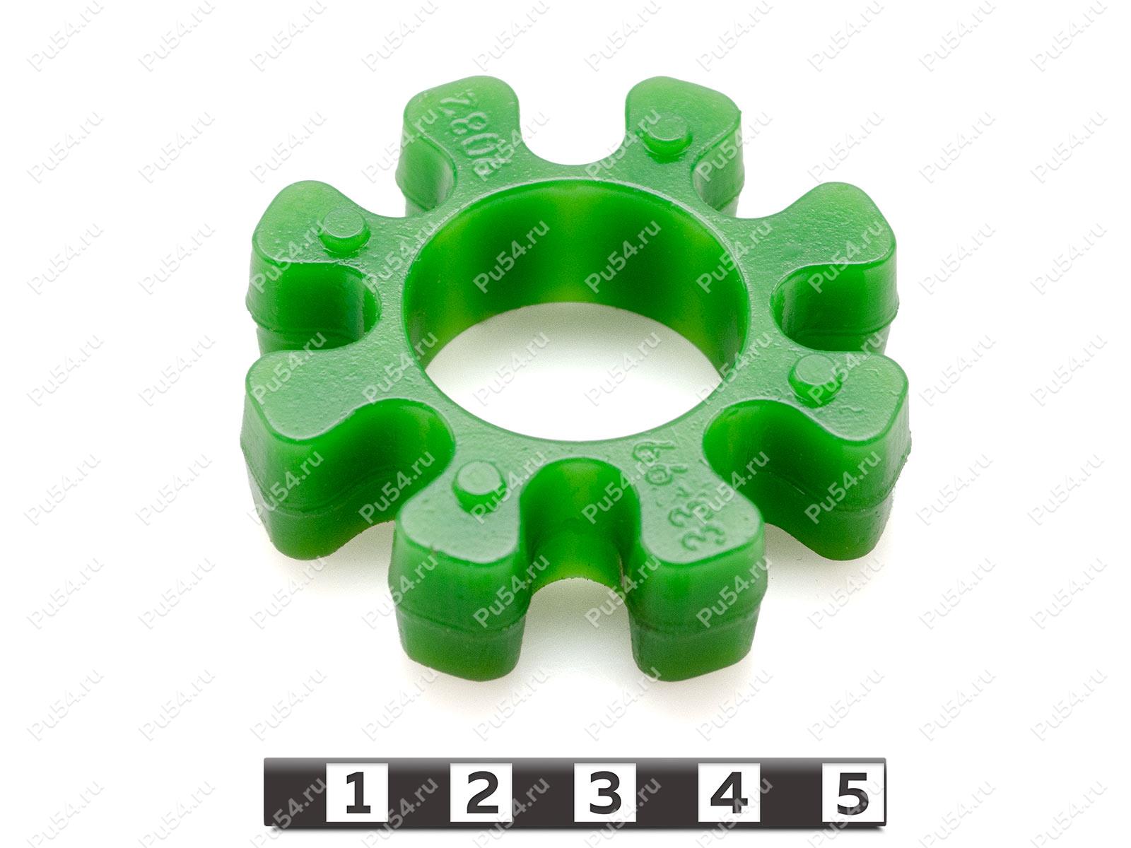 Inserto de acoplamiento elástico 60*29*16, Código de product 33-99-9082, Poliuretano, PU54/M80/зеленый, Imagen №1