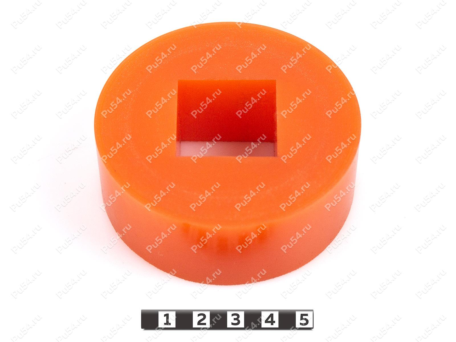 Переходник D 80 x (30x30) x H 30, Código de product 33-01-1400, Poliuretano, PU54/M72/оранжевый, Imagen №1