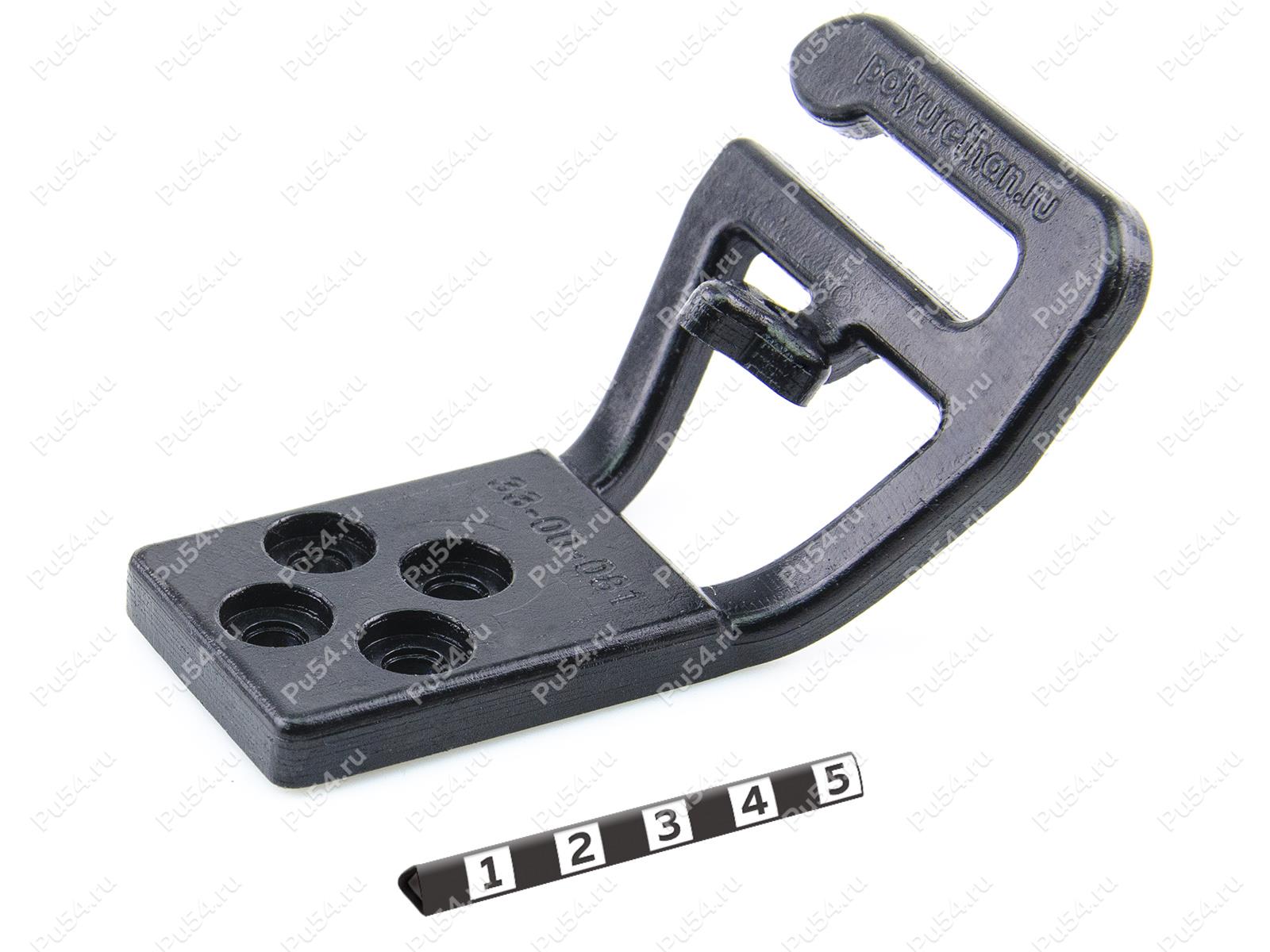 Soporte de correa de amarre "Hebilla Doblado”, Código de product 33-00-081, Poliuretano, PU54/M80/negro, Imagen №1