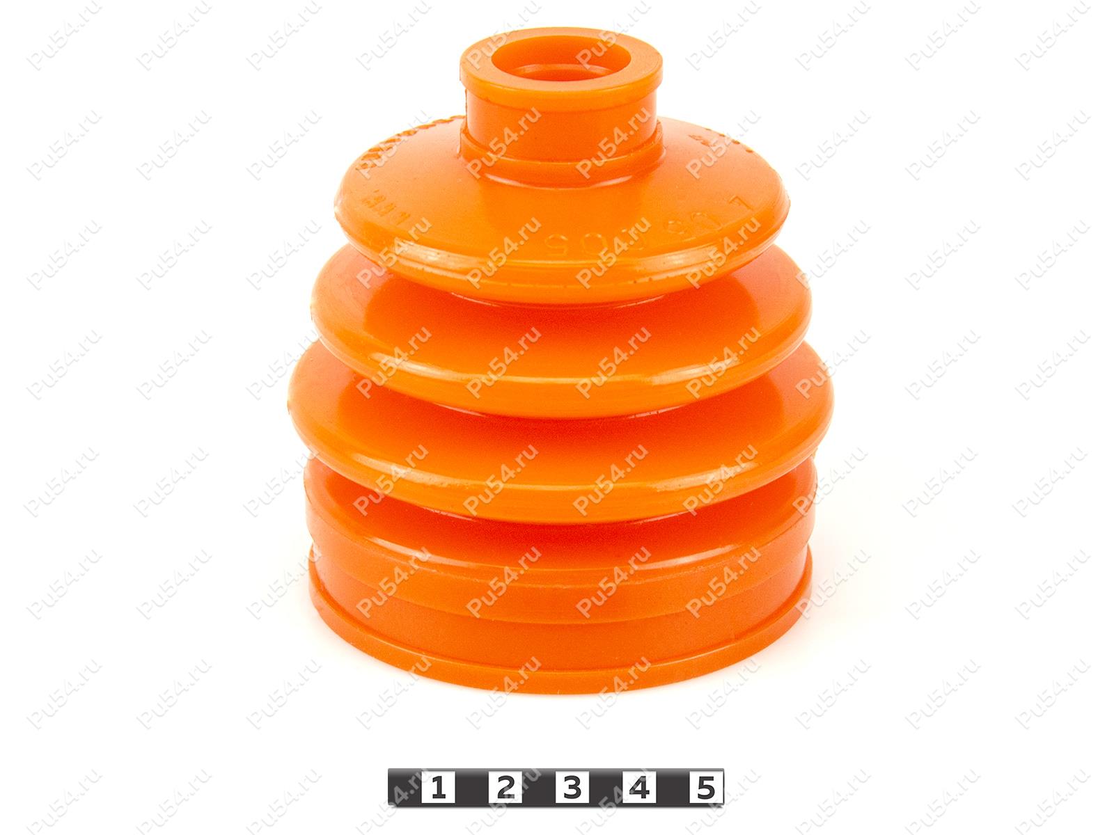 CV-joint dust boot (outer), front suspension, Código de product 4-05-005, Poliuretano, PU54/M71/naranja, Imagen №1