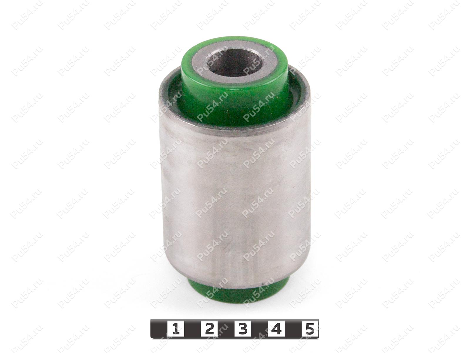Сайлентблок D45,2 x d16,3 x H76, Código de product 33-06-968, Poliuretano, PU54/M80/зеленый, Imagen №1