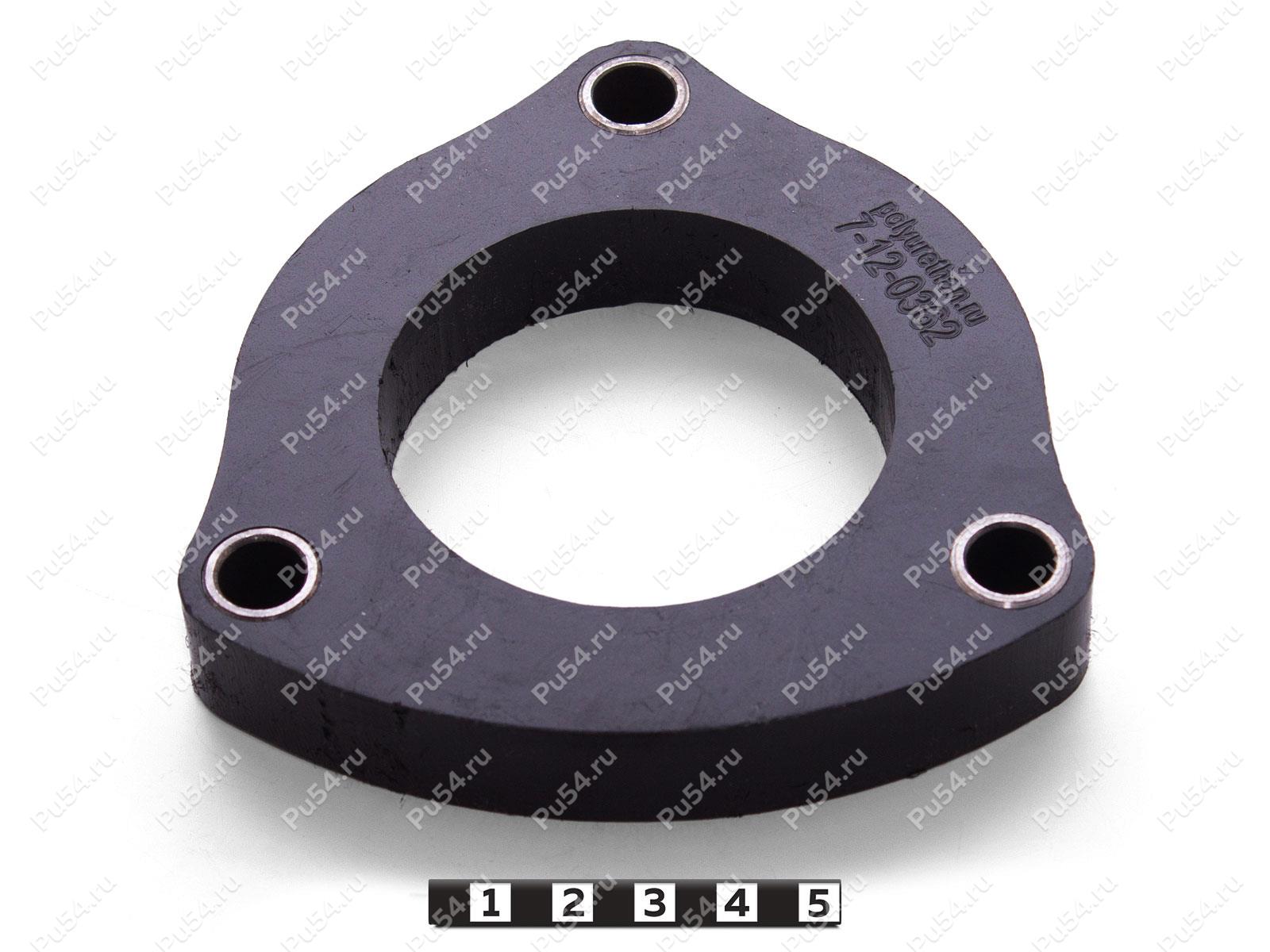 Front shock absorber strut spacer, 20 mm, Código de product 7-12-0362, Poliuretano, Полиэтилен со втулками черный, Imagen №1
