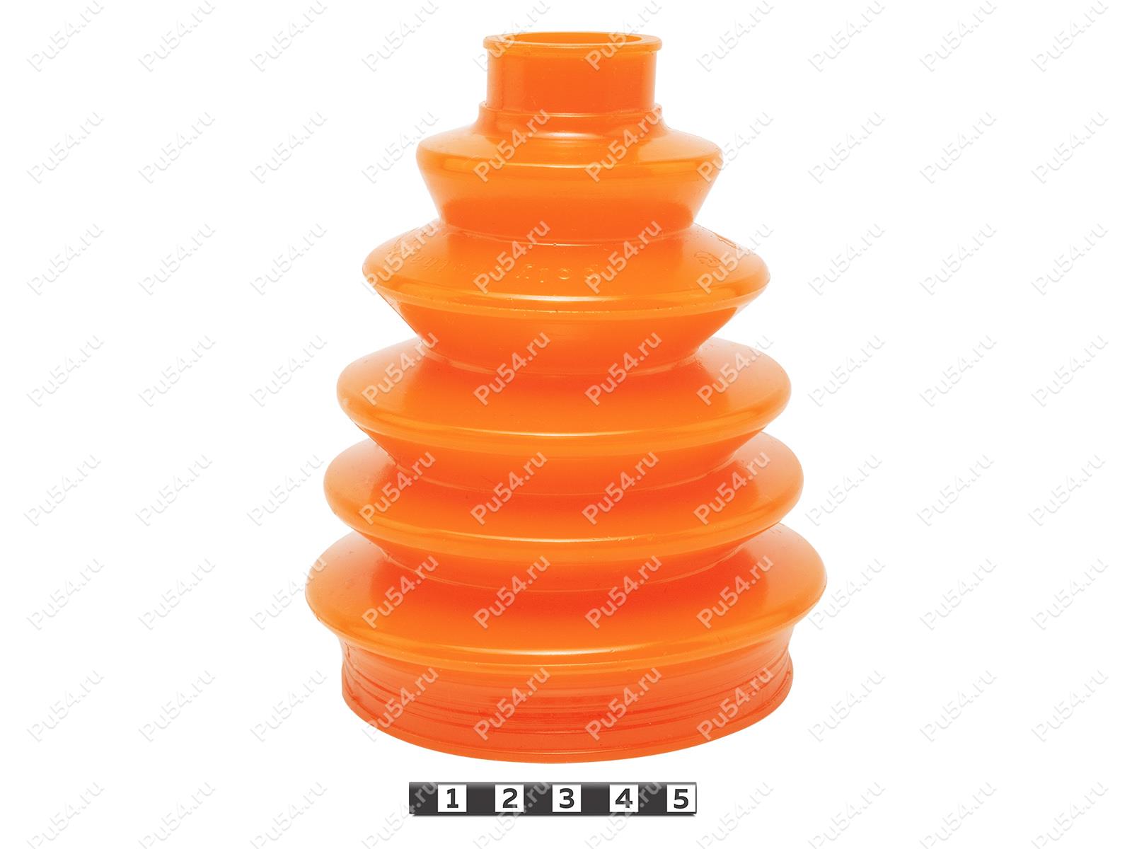 CV-joint dust boot (outer), Código de product 19-05-002, Poliuretano, PU54/M71/naranja, Imagen №1