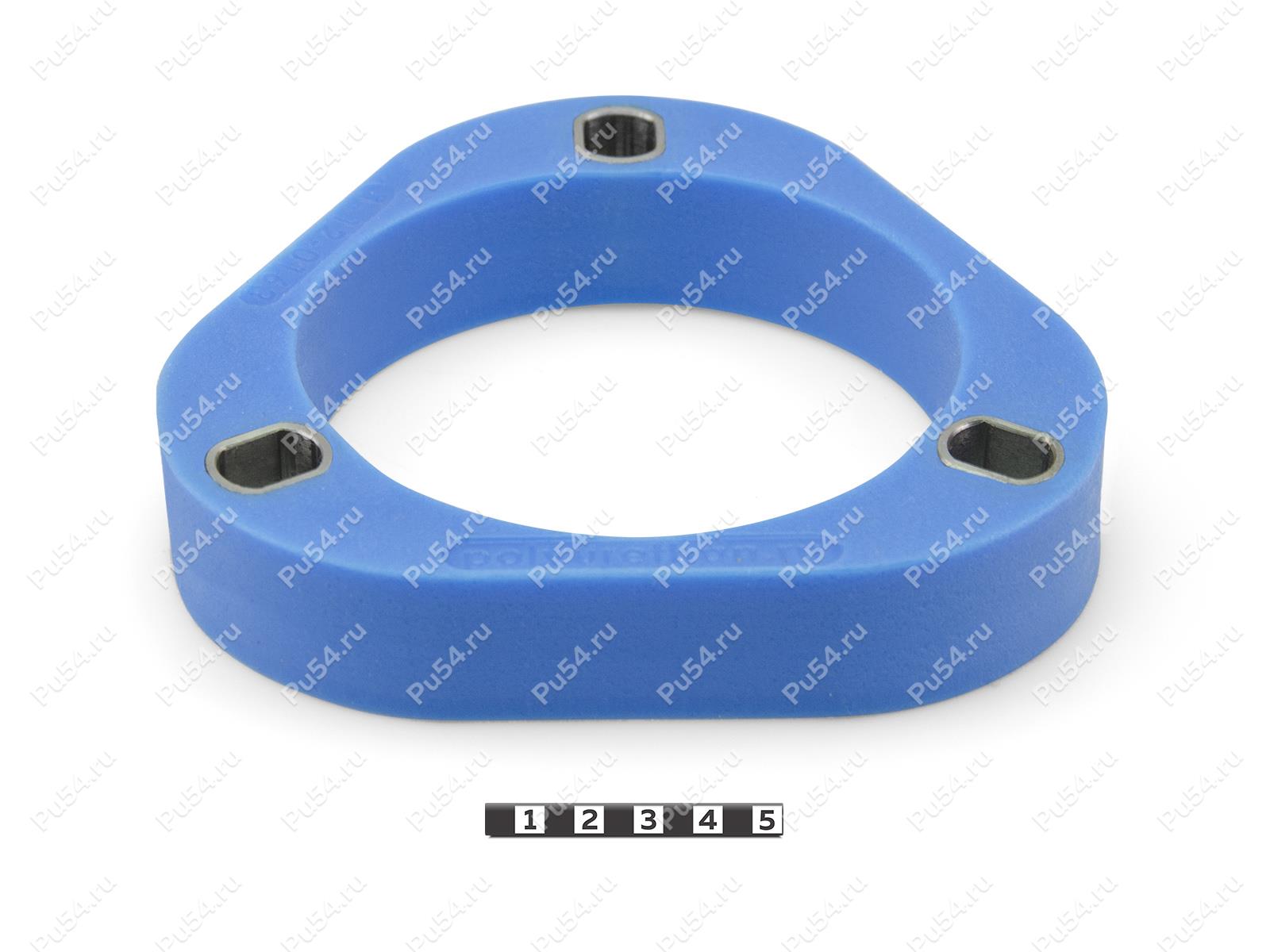 Spring spacer, front suspension (lift +30 mm), Código de product 1-12-0163, Poliuretano, Полипропилен со втулками серый, Imagen №1