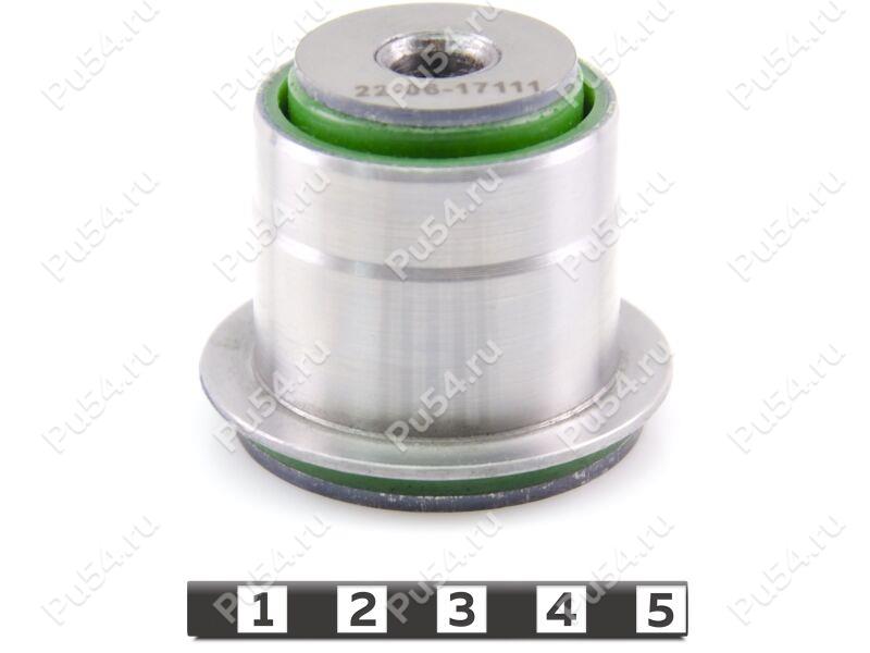 Upper arm silent block, front suspension, pressed-in, Código de product 22-06-17111, Poliuretano, PU54/M80/verde, Imagen №1