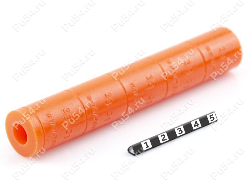 Buje D 22 x d 10 x L 130, Código de product 33-01-065Z, Poliuretano, PU54/M71/naranja, Imagen №1