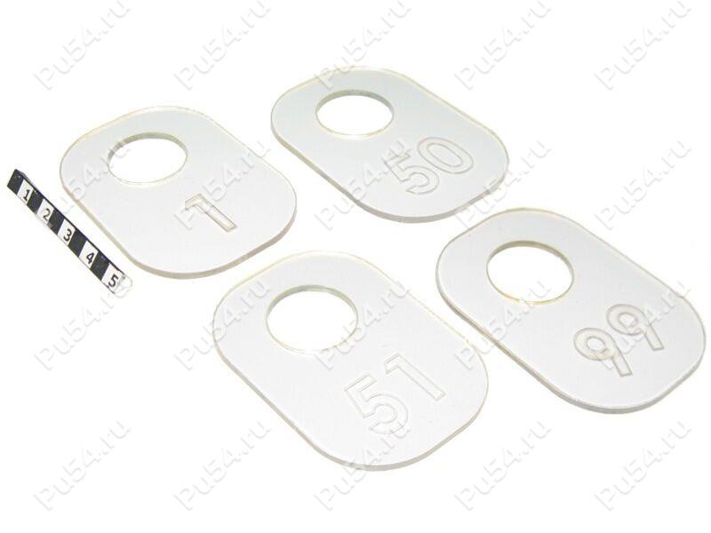 Plastic transparent numbered check (numbers from 1 till 99), Código de product 56-00-009, Poliuretano, Imagen №1