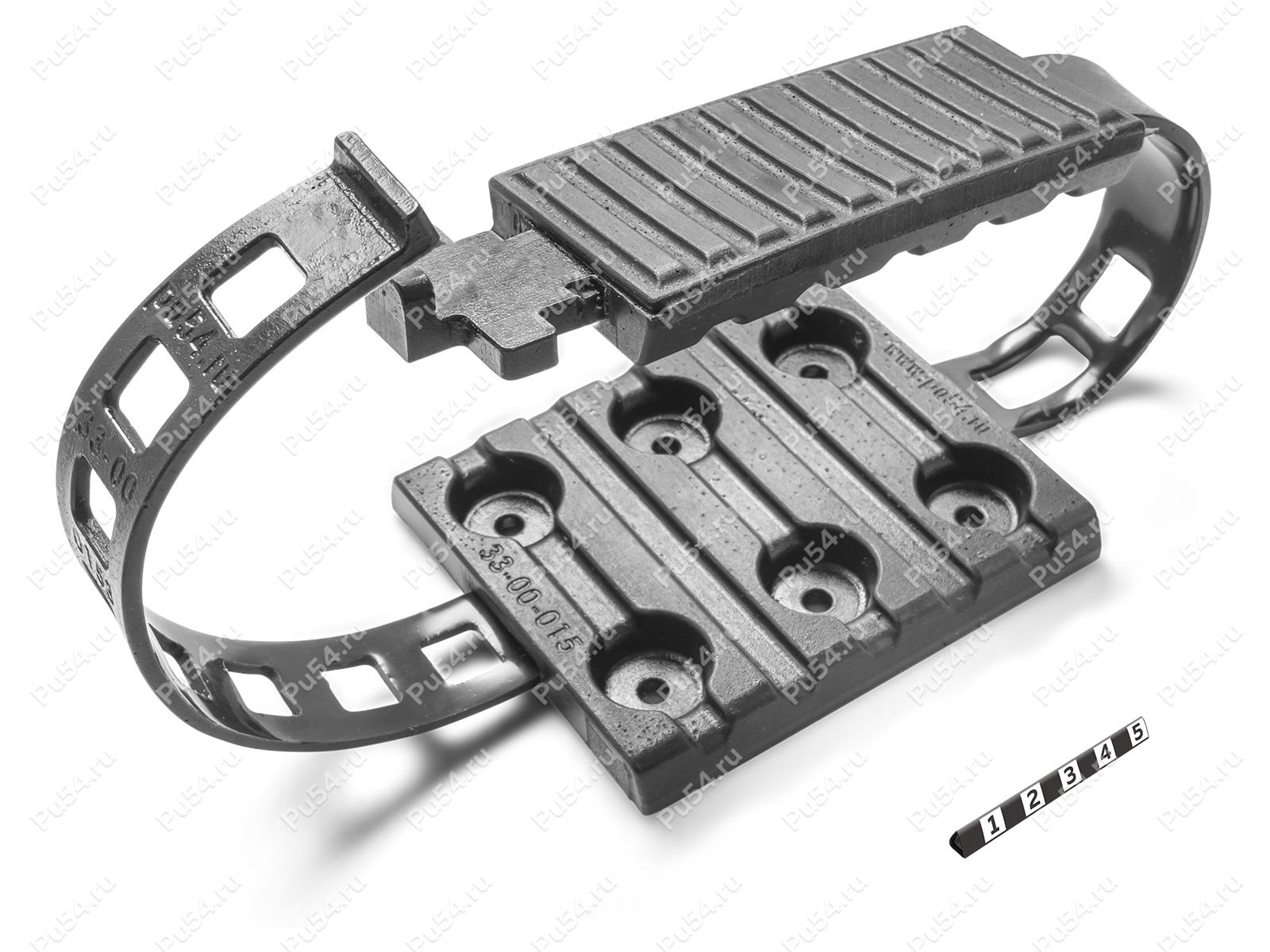 Universal clamp with square found, Código de product 33-20-015, Poliuretano, Imagen №1